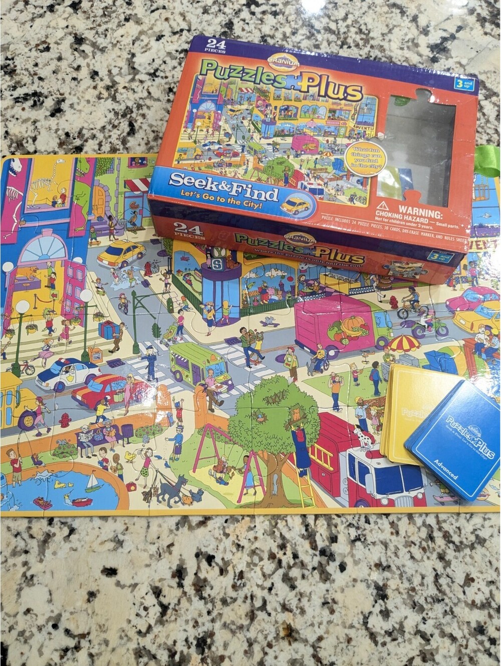 Cranium Puzzles Plus Seek & Find Let's Go to the City puzzle game 24 pieces kids